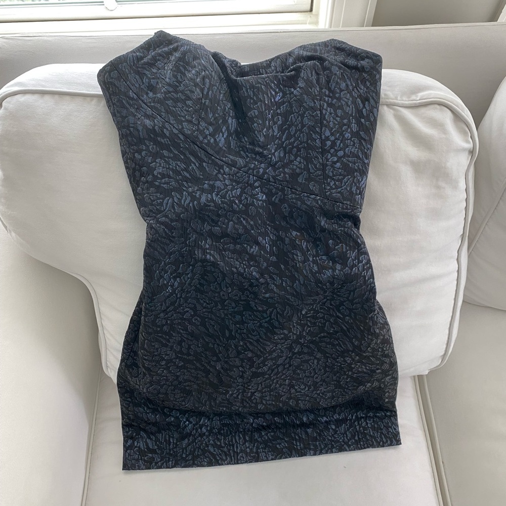 Nicole Miller black strapless fitted dress